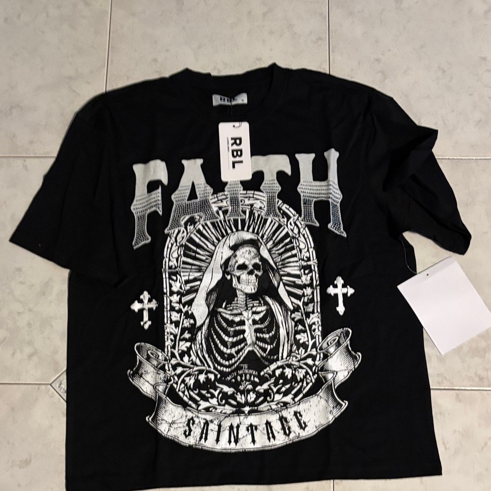 Black Faith Graphic Men's Shirt